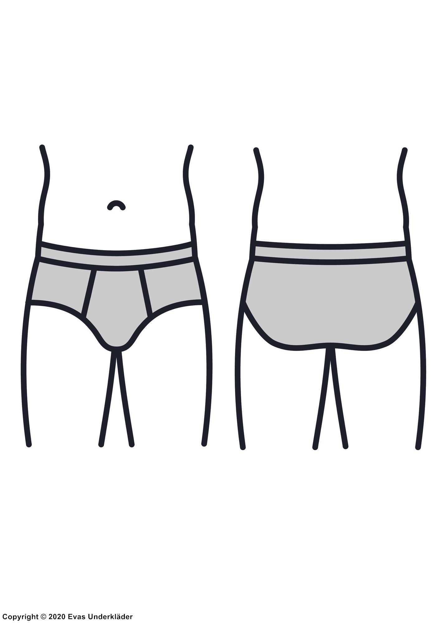 Men's briefs, anatomical contour pouch, geometric pattern